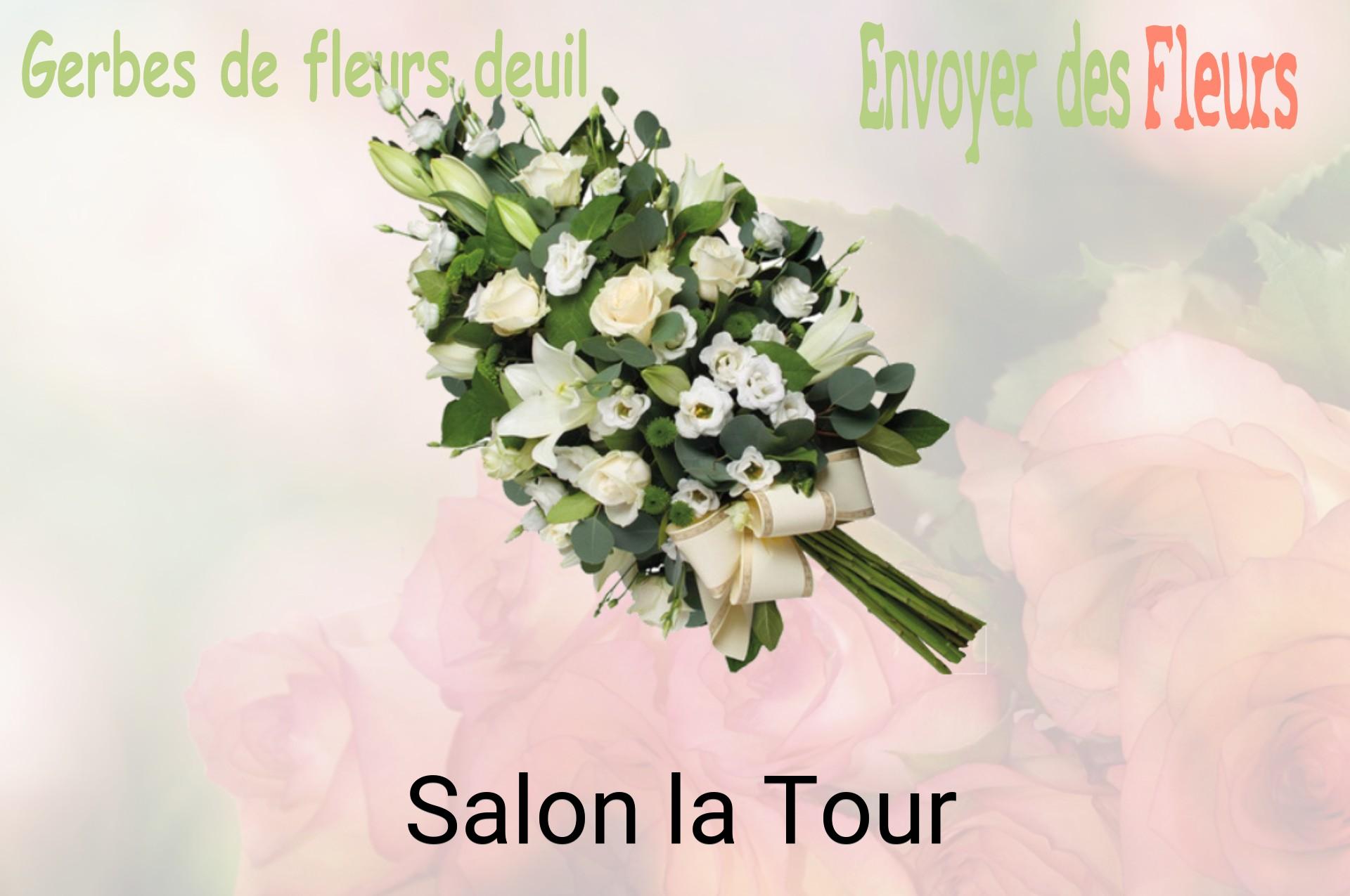 Gerbe de fleurs de deuil livrée à Salon-la-Tour